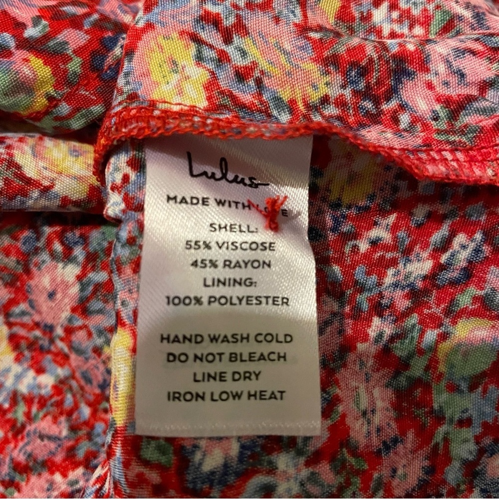 LULUS red floral cutout mini dress-large NWT - Picture 11 of 11